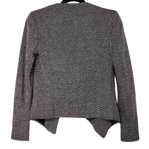 Halogen Blazer Black and White Knit Chevron Pattern Size XS - Picture 5 of 10